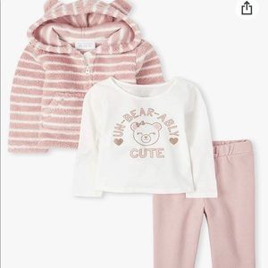 The Children’s Place Girls Bear Zip Up Hoodie